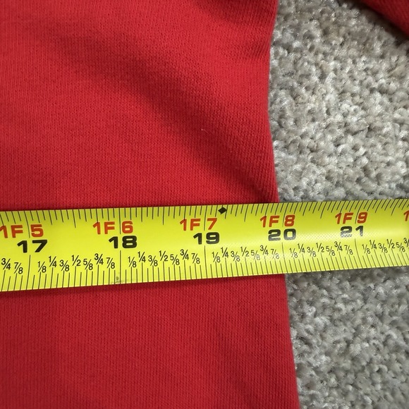 Champion Maryland Terrapins Hoodie L‎ Pullover College Logo Red Fleece Womens - Picture 7 of 8